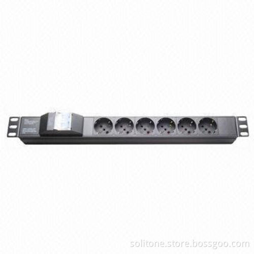 PDU, Italy Plug Socket, 6-way Socket, 16A, 19-inch Network Cabinet, 1U Size
